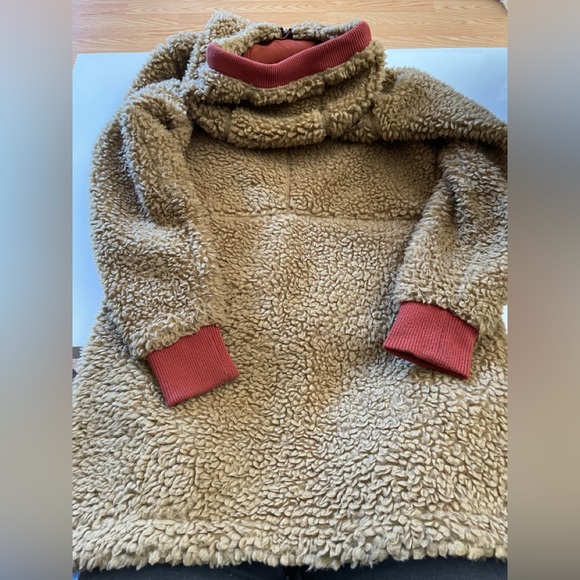 Patagonia Sherpa Dusty Mesa Parka Orange and Brown Women Size XSmall Long Coat - Picture 2 of 7